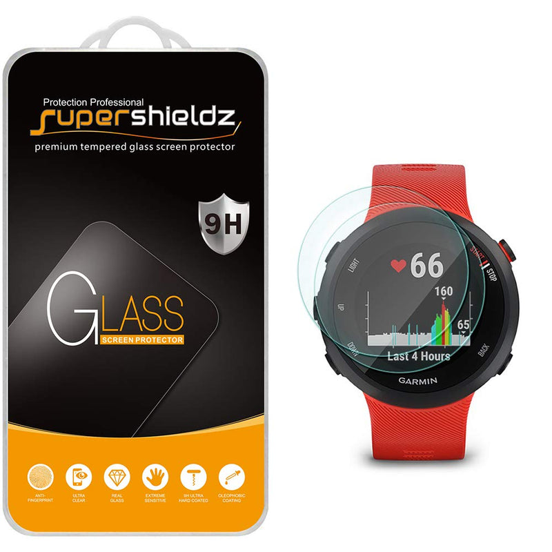 (2 Pack) Supershieldz Designed for Garmin Forerunner 55 / 45s / 45 Tempered Glass Screen Protector, Anti Scratch, Bubble Free