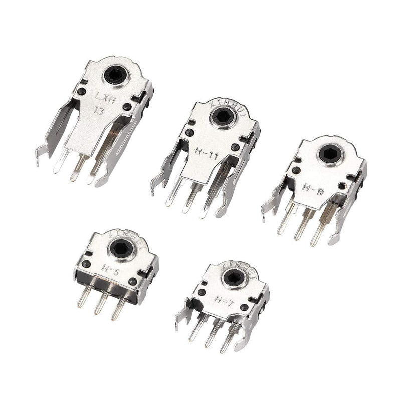 uxcell 25 Pcs Encoder Switch Mouse Encoder Scroll Wheel Repair Part Switch 5mm 7mm 9mm 11mm 13mm