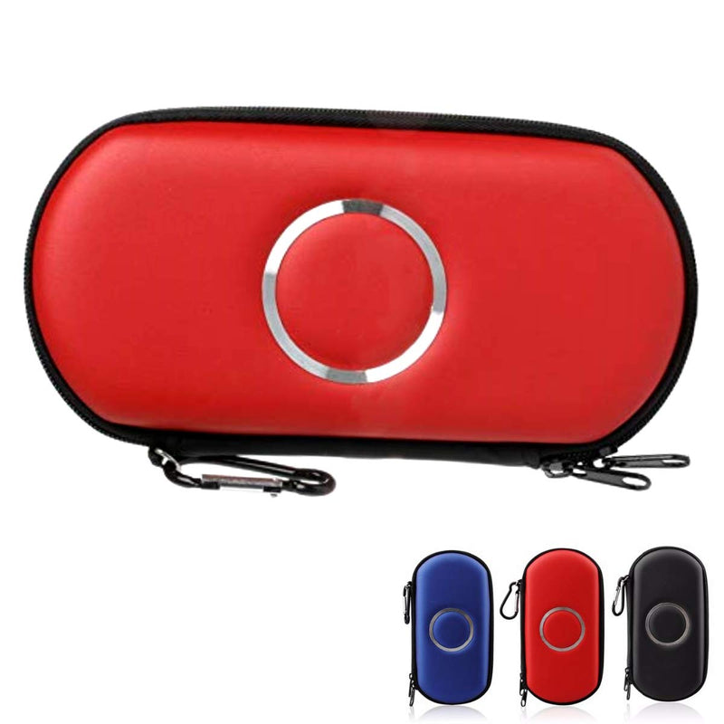 ELIATER PSP Carring Case Portable Travel Pouch Cover Zipper Bag Compatible for Sony PSP 1000 2000 3000 Game Console Red