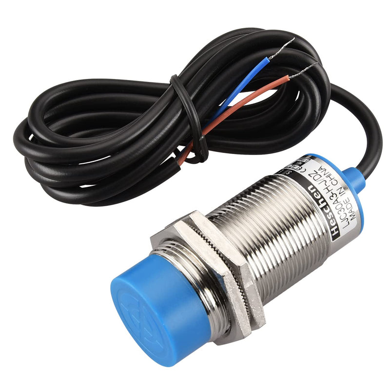 Heschen M30 Capacitive Proximity Sensor Switch Non-Shield Type LJC30A3-H-J/DZ Detection 1-15mm 90-250VAC 400mA Normally Closed (NC) 2 Wires