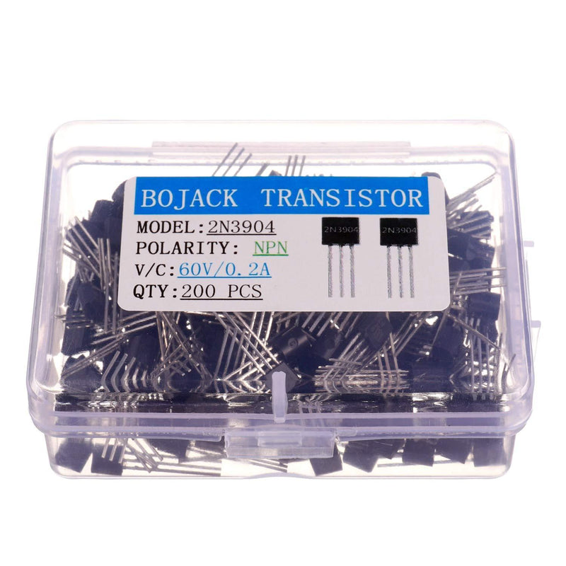 BOJACK 2N3904 NPN 60V 0.2A 0.625W 300MHZ Power General Purpose Transistors(Pack of 200 Pcs)