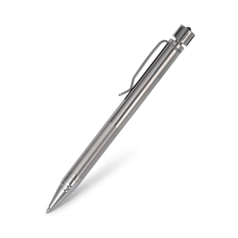 Tactical Pen Titanium, Quality Ballpoint Pens, Bolt Action Pen, Edc Self Defense Survival Pen(Commander C20)