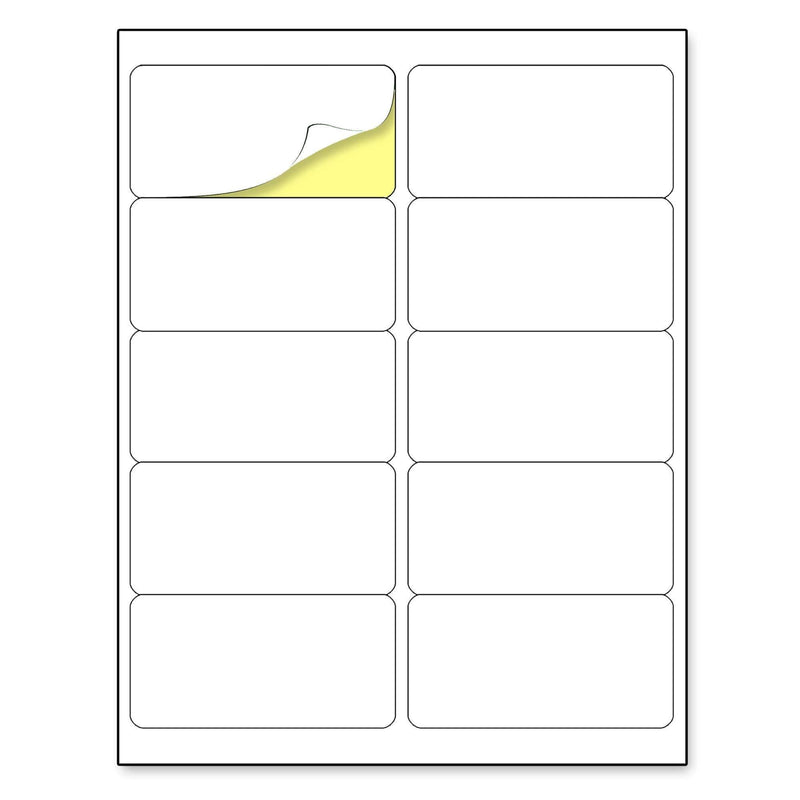 (2" x 4") 30 Sheets, Printable White Sticker Labels, Laser/Inkjet Printing - Matte, 10 per Page 2" x 4" | 30 sheets