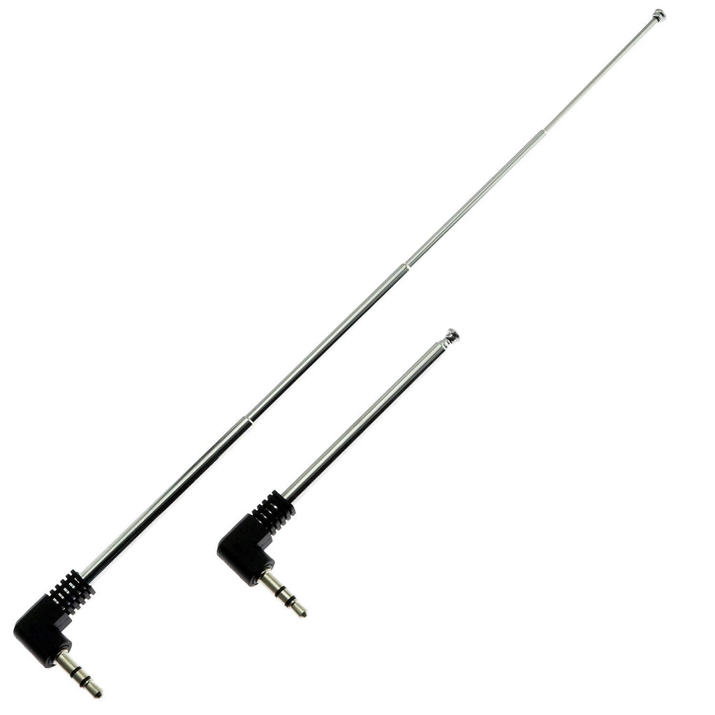 RuiLing 2pcs 4 Section Telescopic 3.5mm FM Radio Antenna, for Auto Car & for Mobile Phone Antenna Mp3 Bluetooth Audio Max 25.5cm Length 3.5mm Port FM Radio Receiver