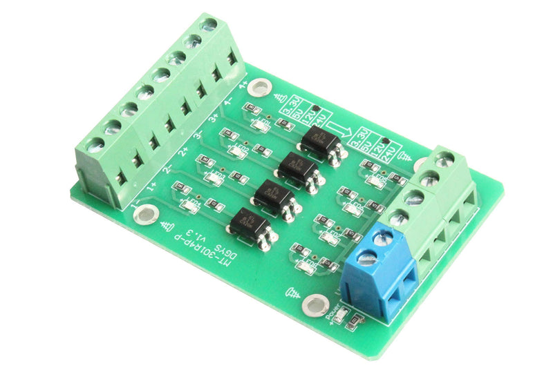 NOYITO 4-Channel Optocoupler Photoelectric Isolator Module Level Voltage Converter Module PLC Signal Converter Module PNP NPN to PNP (12V to 5V) 12V to 5V