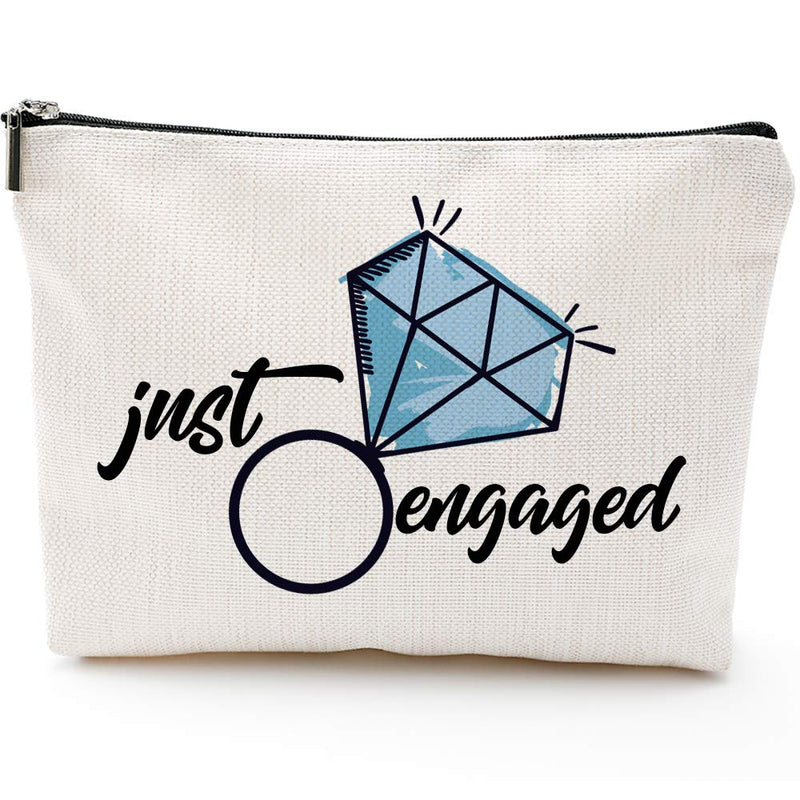 ðŸŽ Just Engaged Gift, ðŸŽ Bride Makeup Bag, Engagement Gift for Bride, Newly Engaged,Bridal Shower Gifts , Bride Cosmetic Bag, Gift for Bride, Bride Gift, New Bride Gift