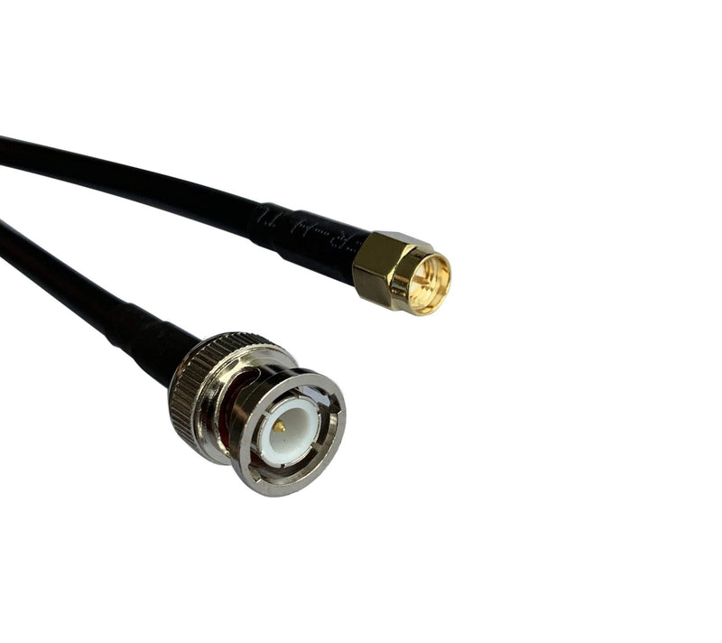 bestkong 3 feet BNC Male to SMA Male Plug Adapter Pigtail Coaxial RF Coax Jumper Cable RG58