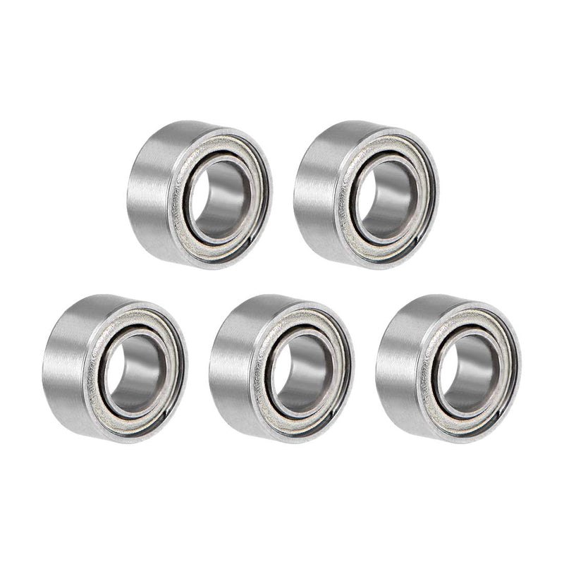 uxcell R144ZZ Deep Groove Ball Bearing 1/8"x1/4"x7/64" Double Shielded ABEC-3 Bearings 5-Pack 1/8"x1/4"x7/64"