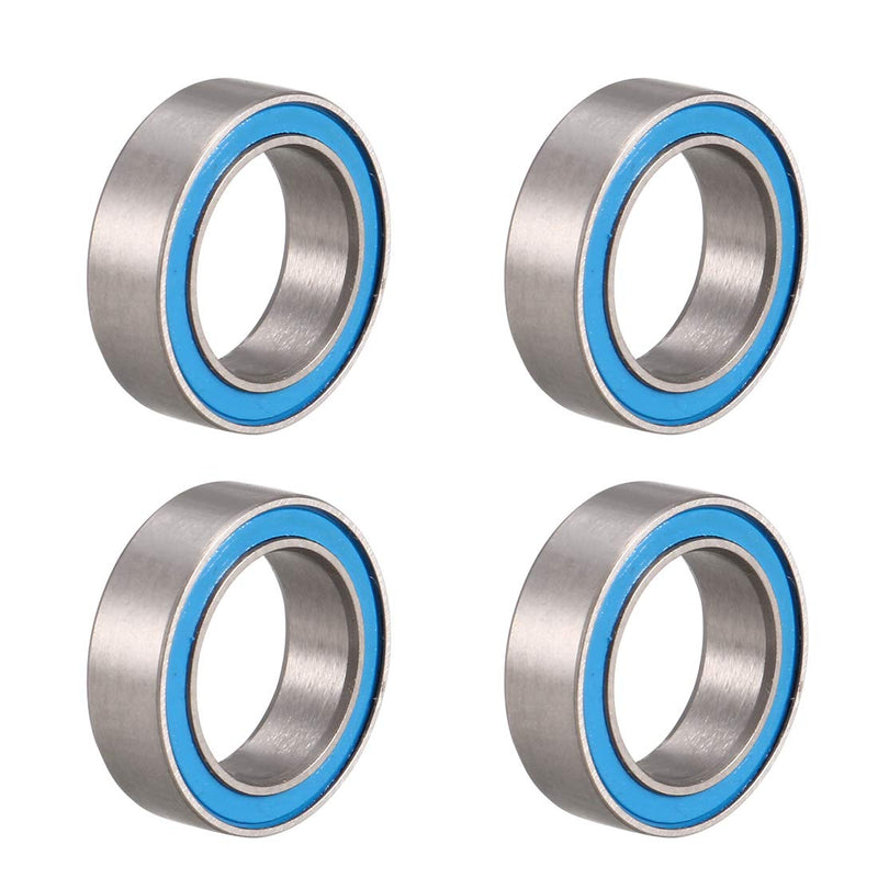 uxcell MR128-2RS Deep Groove Ball Bearing 8x12x3.5mm Double Sealed ABEC-3 Bearings 4-Pack Blue
