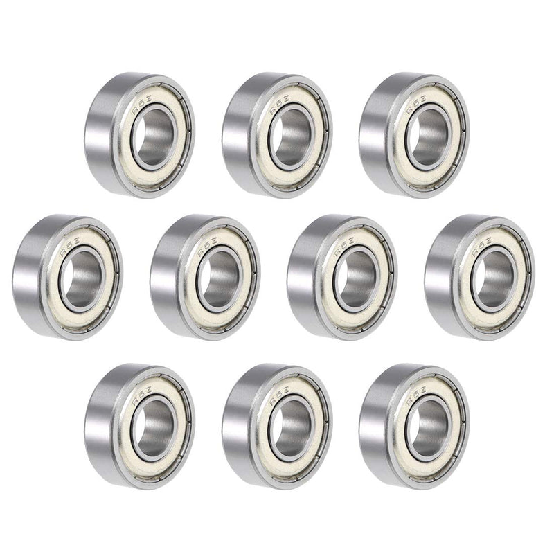 uxcell R6ZZ Deep Groove Ball Bearing 3/8"x7/8"x9/32" Double Shielded ABEC-5 Bearings 10-Pack