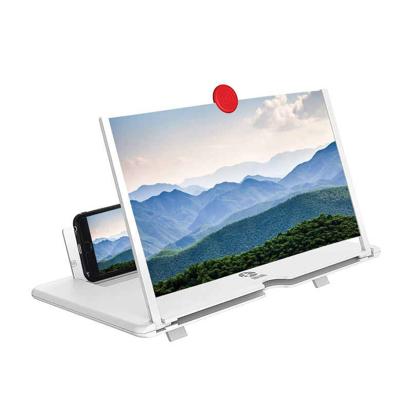 12” Screen Magnifier.Screen Amplifier for Cell Phone.3D Smart Mobile Phone Amplifier with Foldable Holder Stand for Any Smart Phones,A Smart Gift for Family,Girl / Boy Friend Screen amplifier