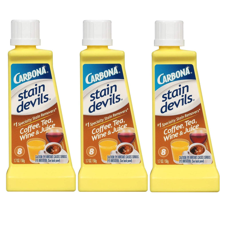 Carbona Stain Devils Coffee, Tea, Wine & Juice, 3 Pack