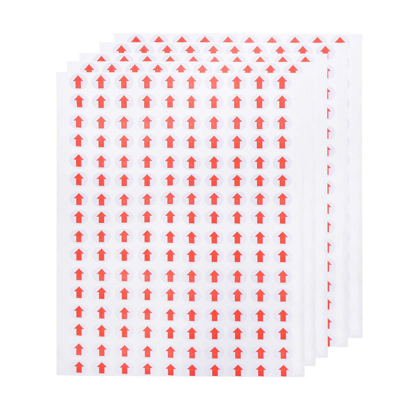 NUOBESTY Shipping and Packing Stickers Self Adhesive Sticky Red Arrow Labels Code Stickers Removable Small Circle Dot Product Inspection Defect Indicator Tape 3200PCS 10mm (White+Red)