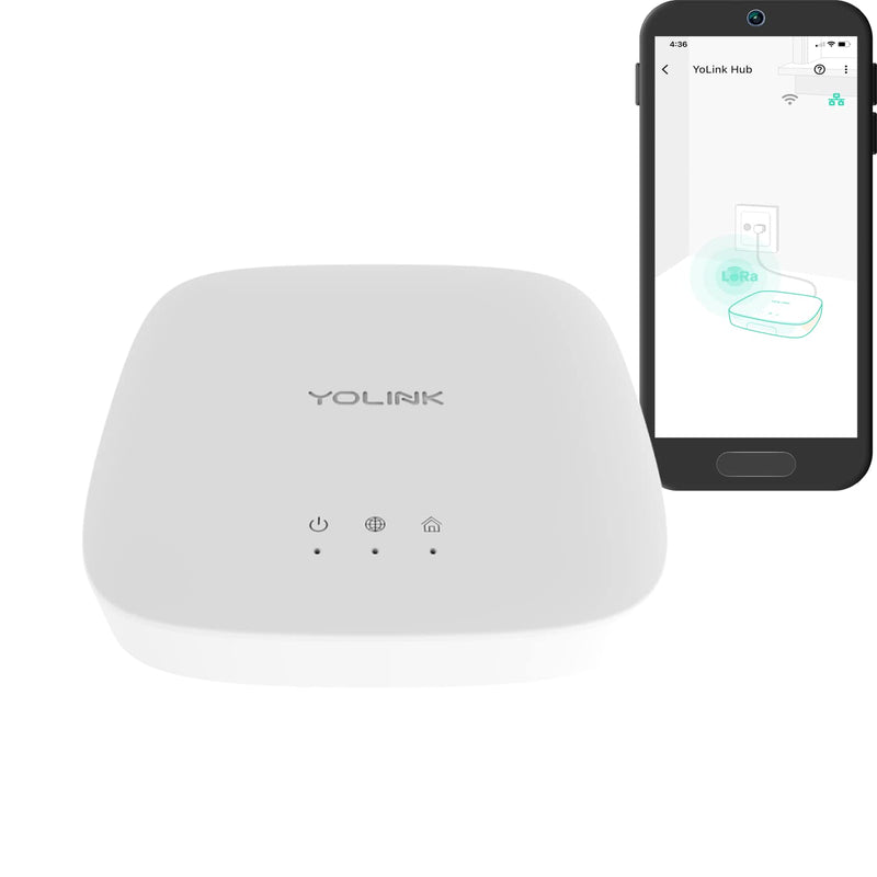 YoLink Hub - Central Controller Only for YoLink Devices, 1/4 Mile World's Longest Range Smart Hub LoRa Enabled Smart Home Automation Hub Smart Home Security Monitoring Gateway