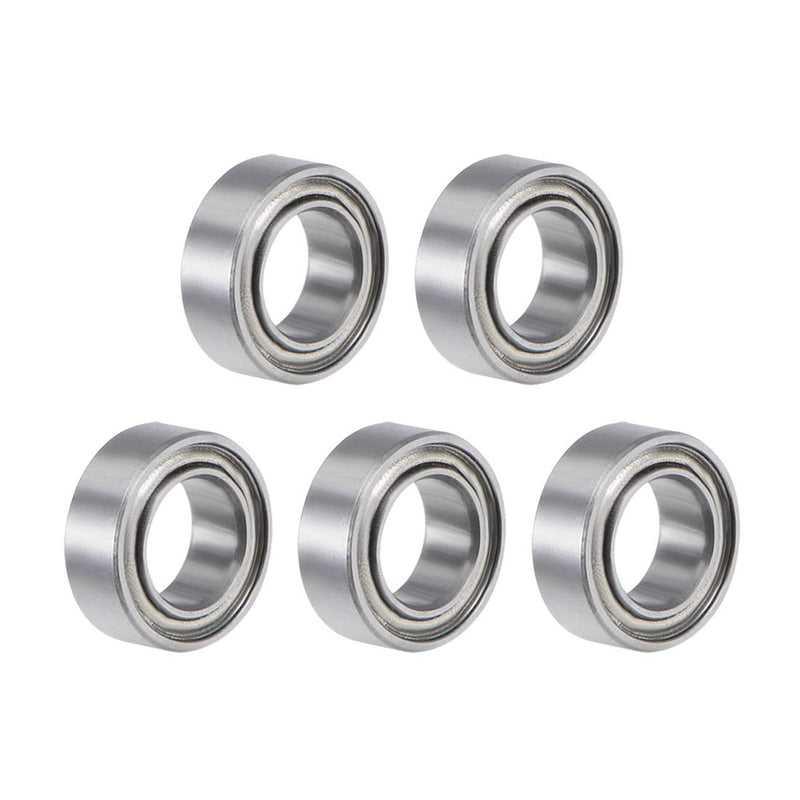uxcell MR74ZZ Deep Groove Ball Bearing 4x7x2.5mm Double Shielded ABEC-3 Bearings 5-Pack 4mmx7mmx2.5mm
