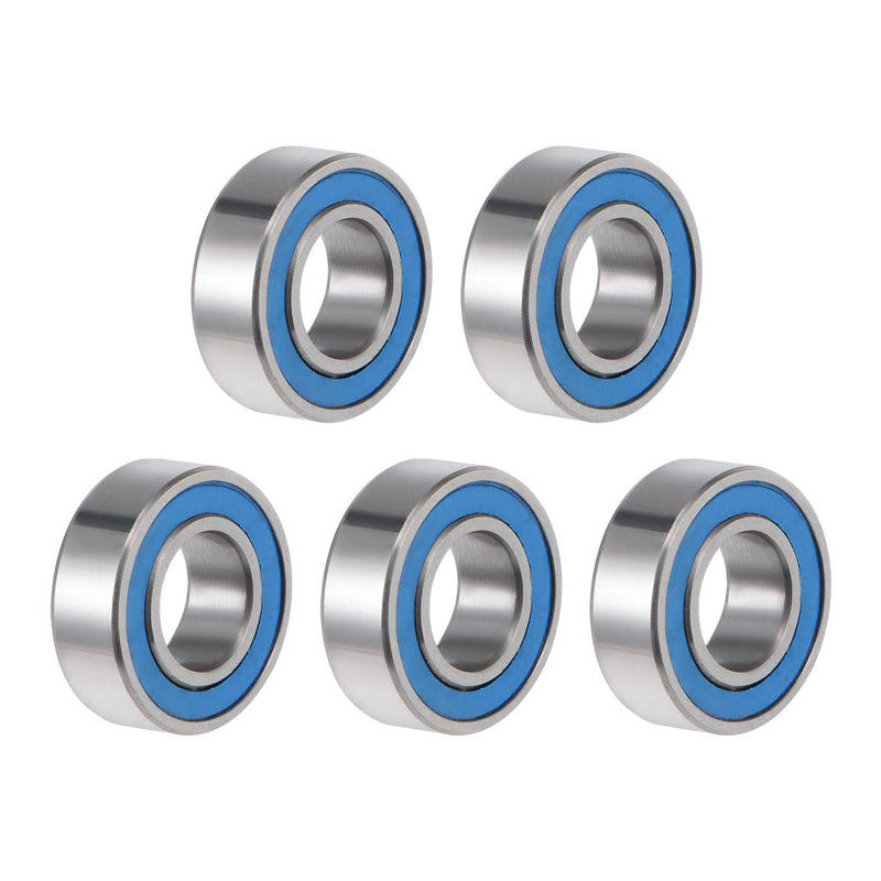 uxcell MR126-2RS Deep Groove Ball Bearing 6x12x4mmm Double Sealed ABEC-3 Bearings 5-Pack 6mmx12mmx4mm