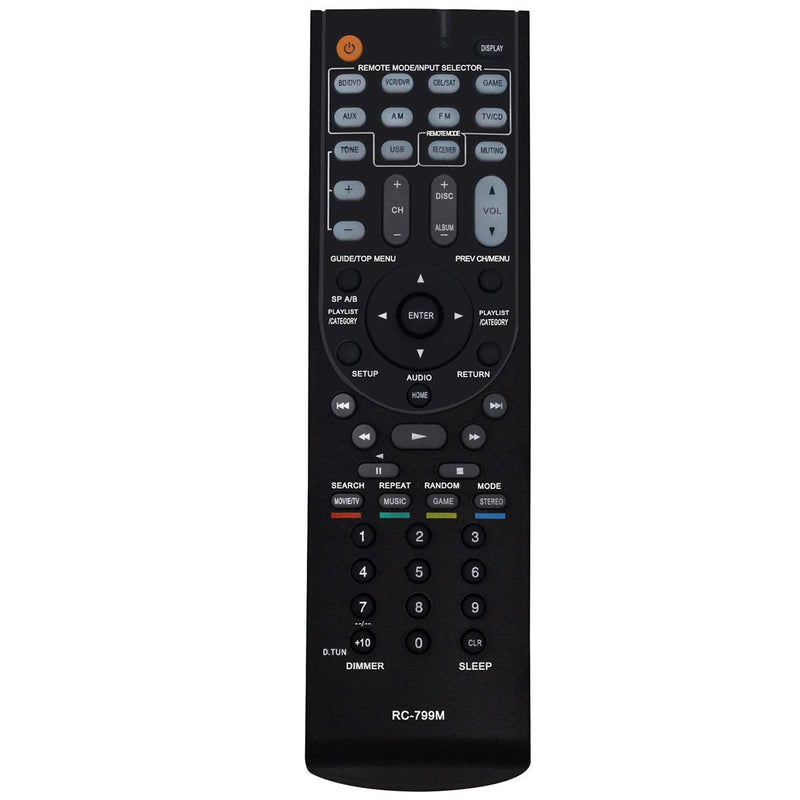 RC-799M Replace Remote Control Applicable for Onkyo AV Audio Video Receiver TX-SR313 HT-R391 HT-RC330 HT-S3500 HT-RC430 HT-R548 HTR391 HTRC330 HTS3500 HTR548 HTRC430