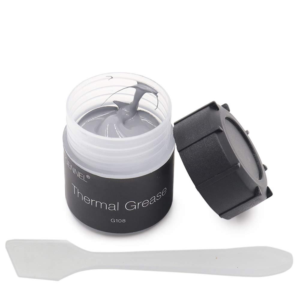 GENNEL G108 20Grams High Performance Thermal Paste, Heatsink Compound, Carbon Based Heatsink Grease for CPU GPU High Power LED Chipset Cooling