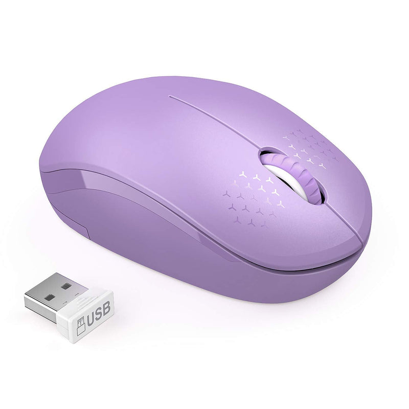 Wireless Mouse, 2.4G Noiseless Mouse with USB Receiver - seenda Portable Computer Mice Cordless Mouse for PC, Tablet, Laptop - Purple