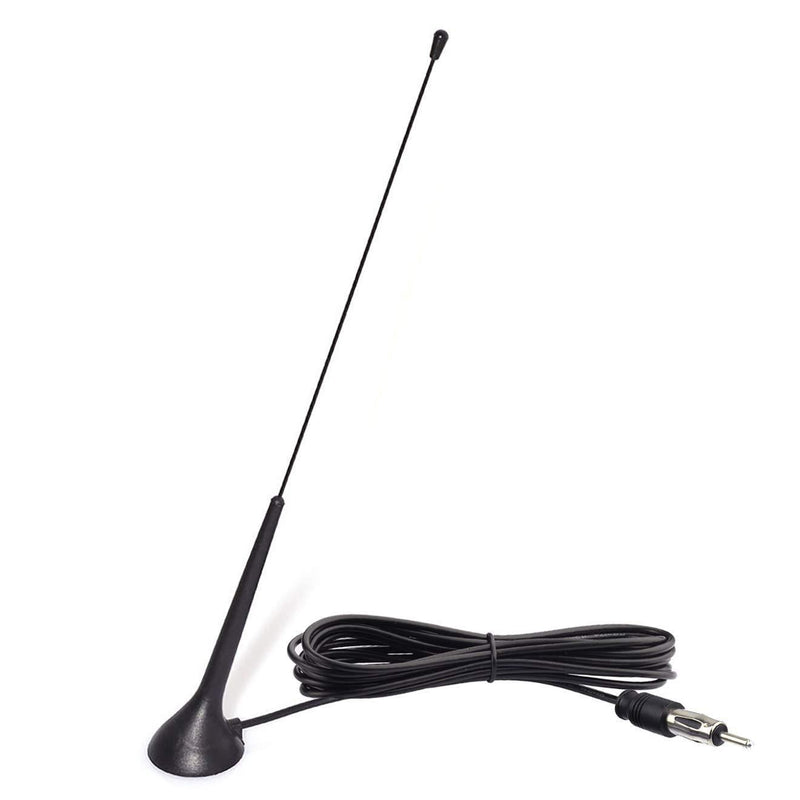 Bingfu Universal Car Antenna Magnetic Base Car Radio Antenna Car Stereo Antenna DIN Plug Aerial for Vehicle Truck SUV Truck RV Marine Boat Car Stereo Audio Radio Head Unit CD Media Receiver Player Tilted Antenna