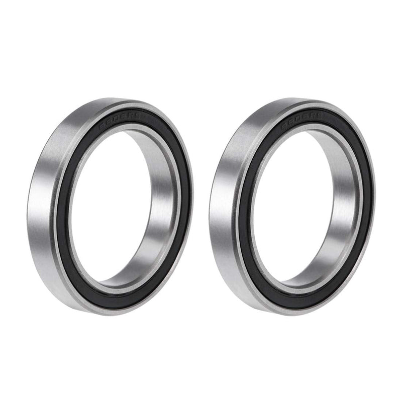uxcell 6806-2RS Deep Groove Ball Bearing 30x42x7mm Double Sealed ABEC-3 Bearings 2-Pack