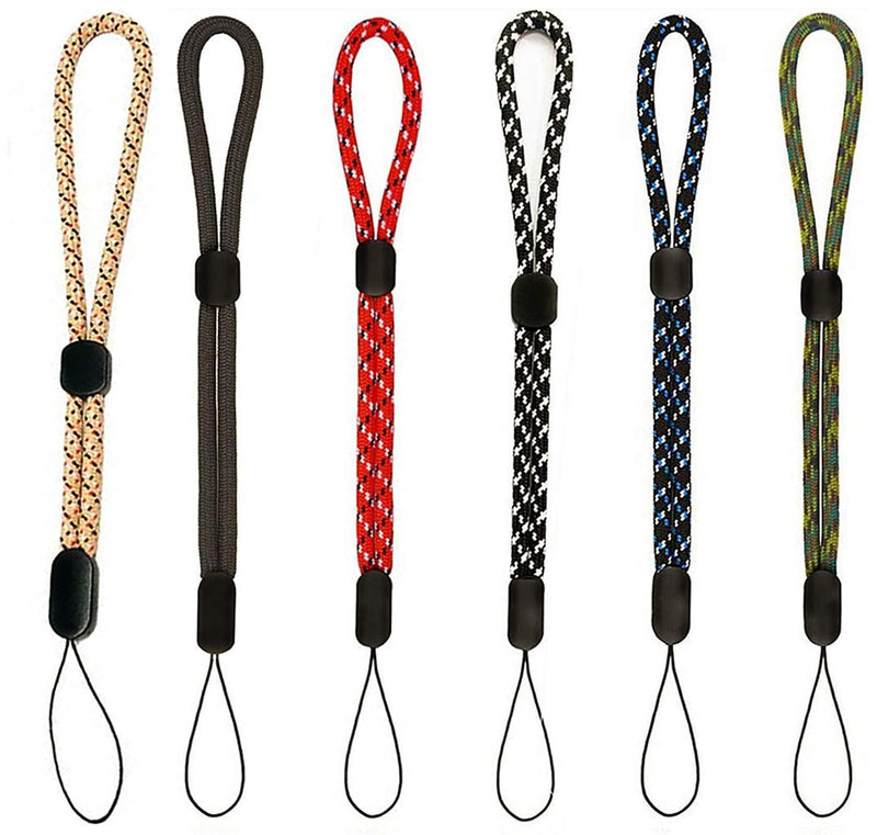 Wrist Lanyard Hand Strap 6pcs, Short 7.5" Adjustable Wrist Rope for Electronic Accessories Phone Camera Flashlight