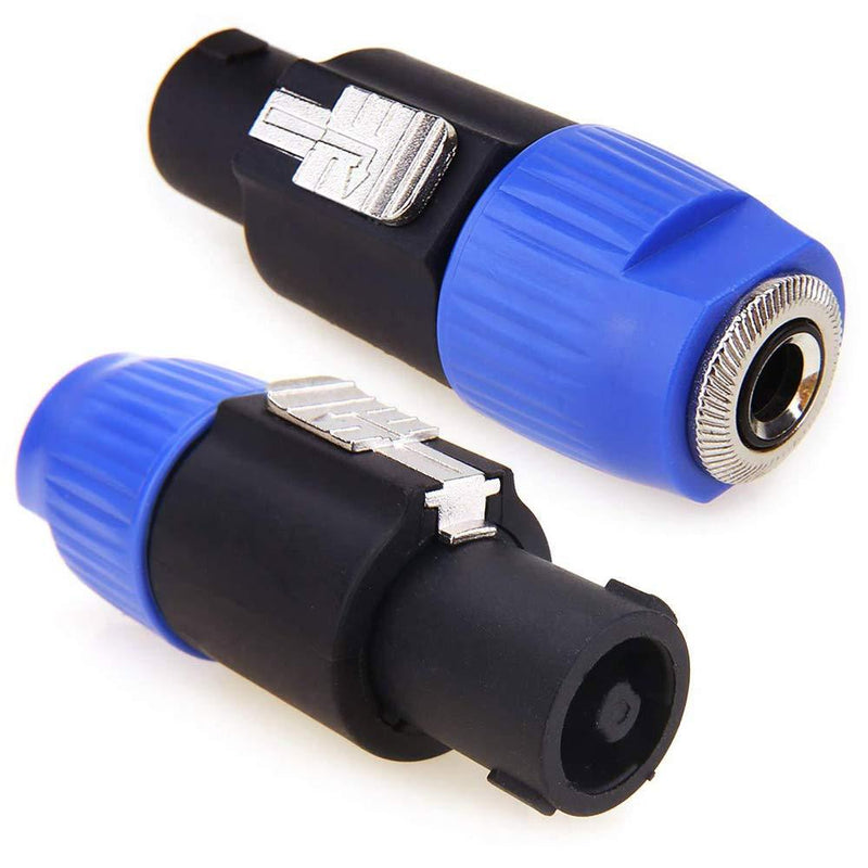 Speakon to 1/4 Adapter Connector, Upgraded NANYI 1/4" Female to NL4FC Male Connectors are for Converting 1/4" Cables to NL4FC Plug for Speaker/Amplifier/Mixer (Speakon to 1/4 Adapter - 2PCS) Speakon to 1/4 Adapter - 2PCS