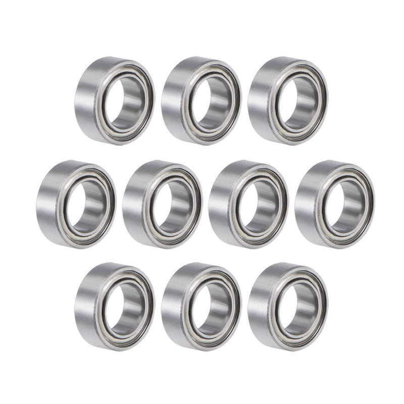uxcell MR74ZZ Deep Groove Ball Bearing 4x7x2.5mm Double Shielded ABEC-3 Bearings 10-Pack 4mmx7mmx2.5mm