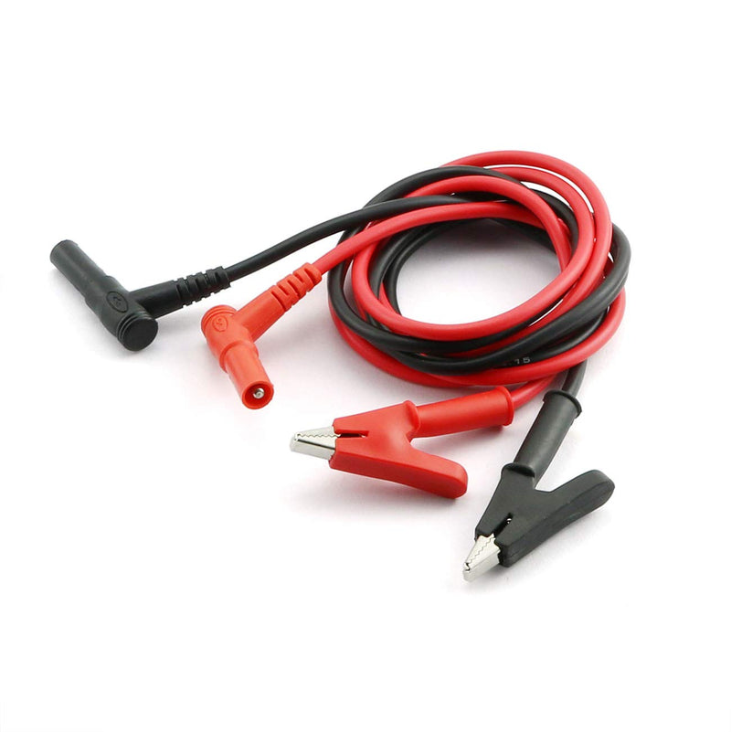 RuiLing 2-Pack 15A Banana Plug to Crocodile Clip Test Leads Safety Plugs Red Black