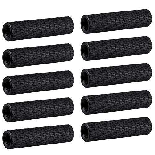 RCsupplier 100 PCS Knurled Standoff Aluminum M3 Standoff Spacer Female-Female Knurled Column RC FPV Drone Accessories (Black, 30) knurled 30mm