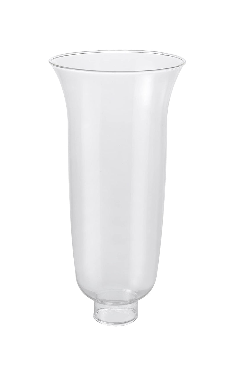 Aspen Creative Clear 23067-01 Flare Shaped Transitional Style Replacement Glass Shade, 1-1/2" Fitter Size, 9" high x 3-3/4" Diameter