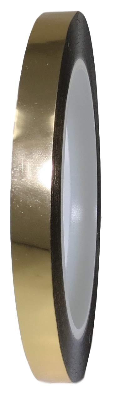 T.R.U. MMYP-1 Metalized Polyester Film Tape with Acrylic Adhesive. Multiple Colors Available (Gold, 1/2 in.) Gold 1/2 in.