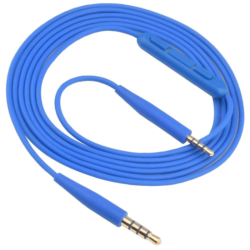 Replacement Bose OE2 Cable QC25 Extension Cord Audio Cable Line Compatible with Bose SoundTrue Soundlink QC25 QC35 On-Ear OE2 Headphones (Blue/Mic)