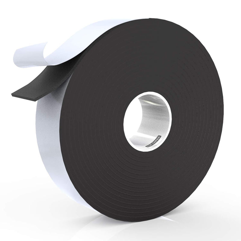 LLPT Foam Insulation Tape 1 Inch x 50 Feet Closed Cell Foam Rubber Multiple Sizes for Door Window Weatherstrip Outdoor Indoor Residue Free Weatherproof Adhesive(EFT150) 1 Inch x 50 Ft