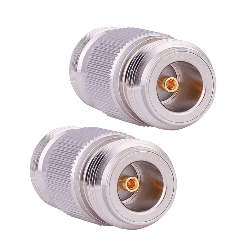 2PCS N Female to N Female Connector RF Coax Cable Adapter Barrel Connectors Double Female Connector Plug by XRDS-RF(NOT for TV)