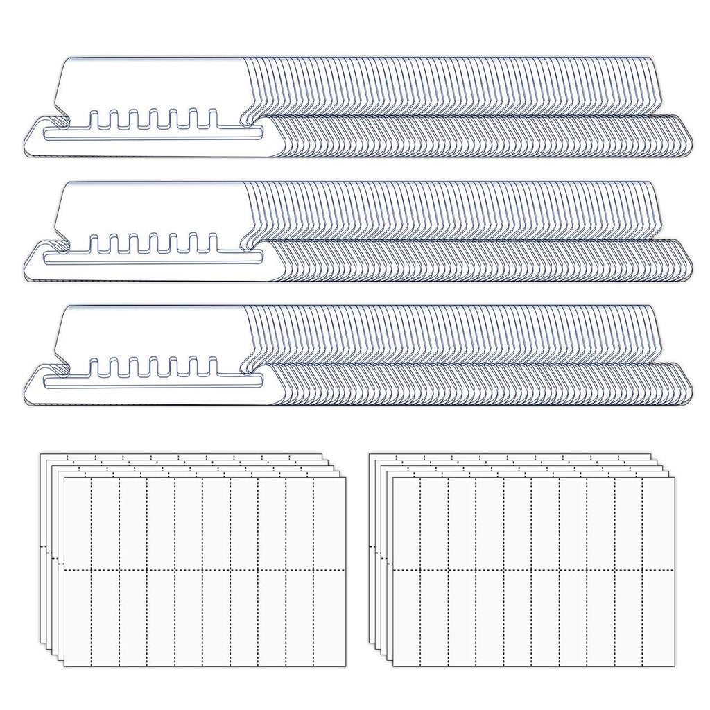 File Folder Tabs, 210+210 Sets Hanging File Folder Tabs with Inserts for Hanging Folders, 2 Inch Clear Plastic Hanging File Tabs for Quick Identification