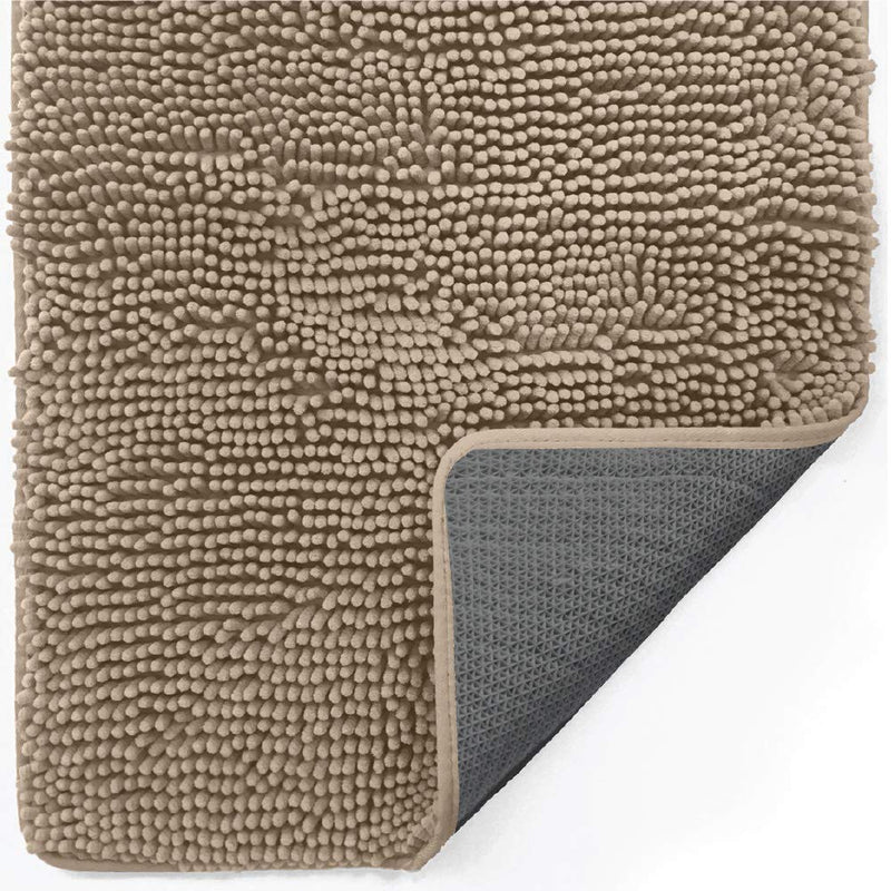 Gorilla Grip Indoor Durable Chenille Doormat, Soft, Absorbent, Traps Water and Moisture, for Muddy Shoes and Dog Paws, Machine Washable, Rug Door Mat for Entry, High Traffic Areas, 24x17, Beige 24" x 17"