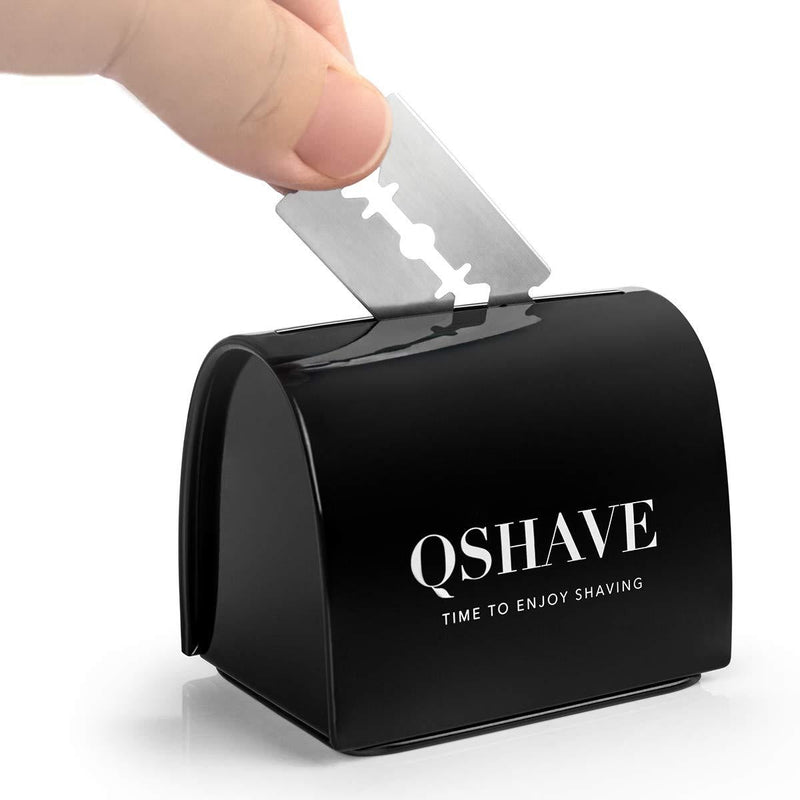 QSHAVE Blade Disposal Case Safe Storage Bank for Used Safety Razor Blades 1 Count (Pack of 1)