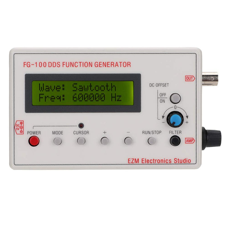 1Hz - 500KHz Signal Generator, Digital DDS Function Arbitrary Waveform Pulse Frequency Meter Output Sine Square Triangle Forward Sawtooth Wave, Reverse Sawtooth Wave Frequency Counter