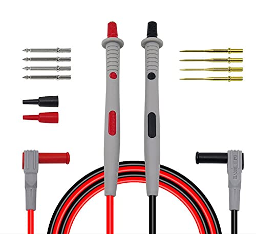 DEVMO Fluke Compatible Hard Point Test Leads Set Banana Plug Compatible with Digital Multimeter Meter Probes Electrical Test Probe