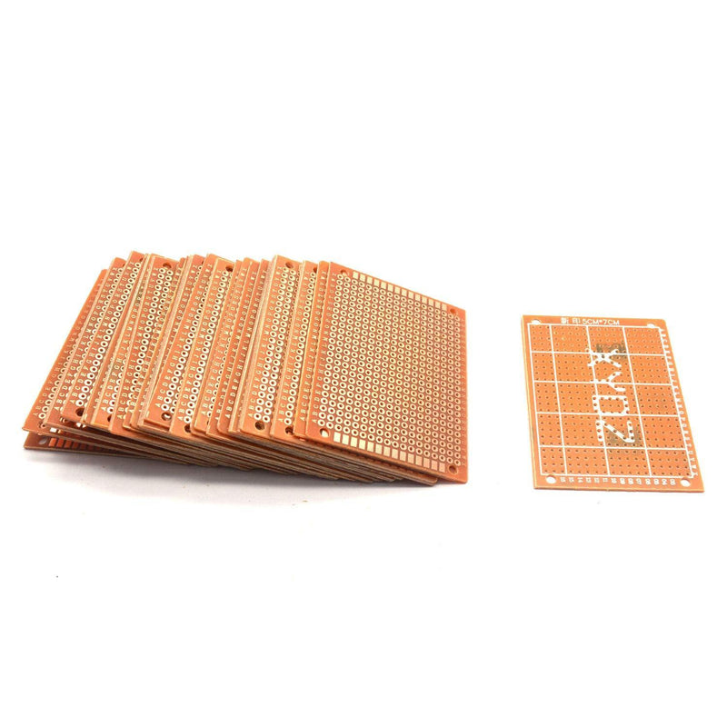 T Tulead 30PCS Perfboard Prototyping Board 5x7cm/2"x2.8" Circuit Board PCB Experiment Board Orange,2.8"x2",30PCS