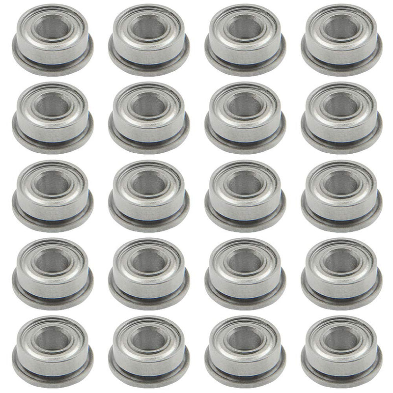 WMYCONGCONG 20 PCS F684ZZ Flanged Bearing 4x9x4mm Double Shielded Mini Ball Bearing for 3D Printer