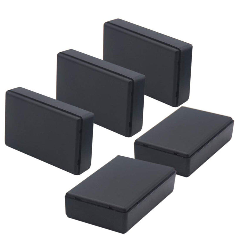 Zulkit 5Pcs Project Boxes ABS Plastic Electrical Project Case Power Junction Box Black 3.15 x 1.97 x 0.83 inch (80 x 50 x 21 mm) 3.15" x 1.97" x 0.83"