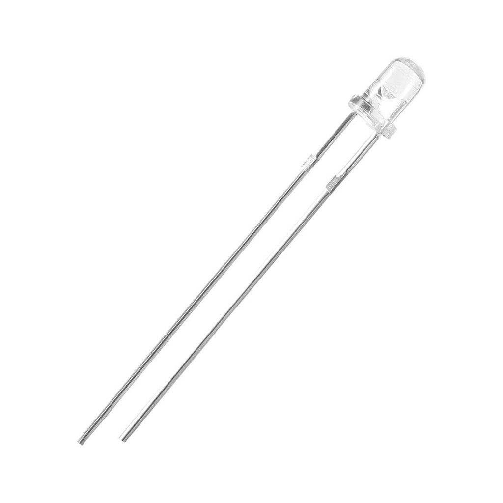 uxcell 10pcs 3mm 940nm Infrared Emitter Diode DC 1.2V LED IR Emitter Light Emitting Diodes Clear Round Head 7 Meters Emission Distance