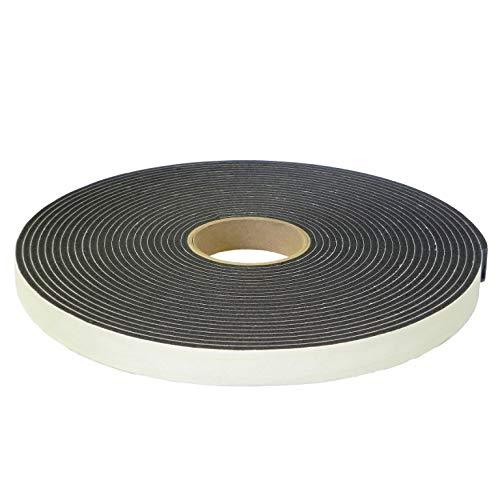 Adhesive Foam Tape, Low Density Sound Proof Insulation Closed Cell Foam Seal Weather Stripping W 3/4”(.125) x T 1”(24 mm) x 15’ Pack of 1 ROLL