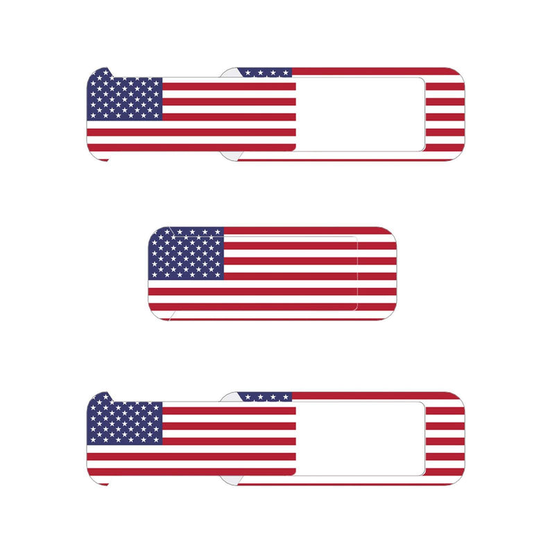 Webcam Cover, Laptop Camera Cover Slide, Ultra-Thin, US Flag Pattern Design, Web Camera Cover fits Laptop, Desktop, PC, Macboook Pro, iMac, Computer, Protect Your Privacy & Security,Strong Adhensive USA FLAG