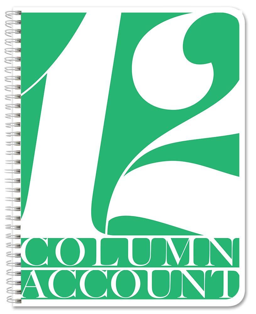 BookFactory 12 Column Account Book/Ledger Book/Accounting Ledger/Notebook (12 Columnar Book Format) - 100 Pages, 8.5" x 11", LOG-100-7CW-PP-(Accounting-12)-AX) 12 Column Format