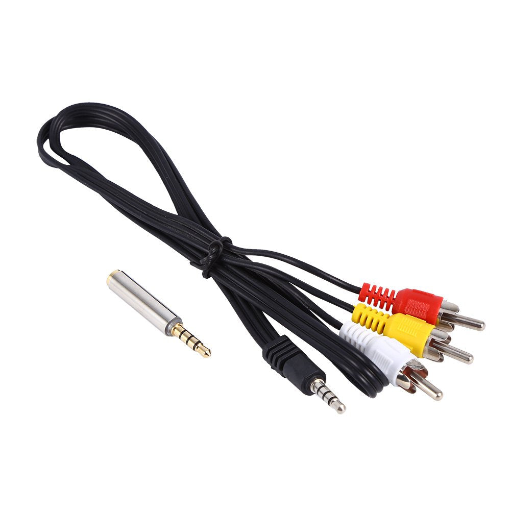 Zopsc Stereo Audio Video AUX Cable Video Wire AV Cable for Raspberry Pi 2 Model B+ Plug and Play New Support 1 to 3 Outputs and Connect Both Audio and Video