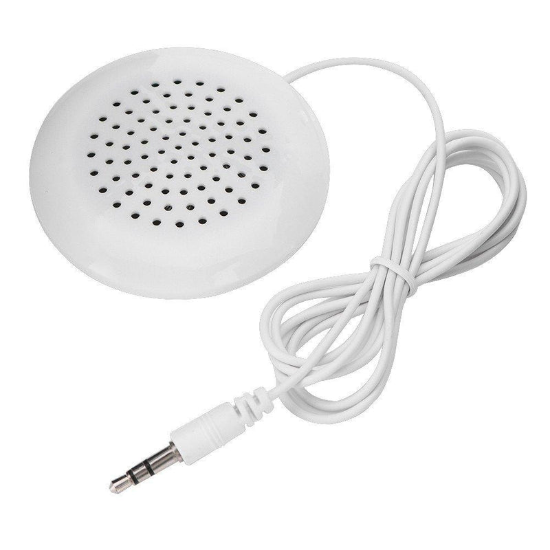 Pillow Speaker, 3.5mm Mini Pillow Speaker, Under Pillow Speaker for MP3 Phone Portable CD - White