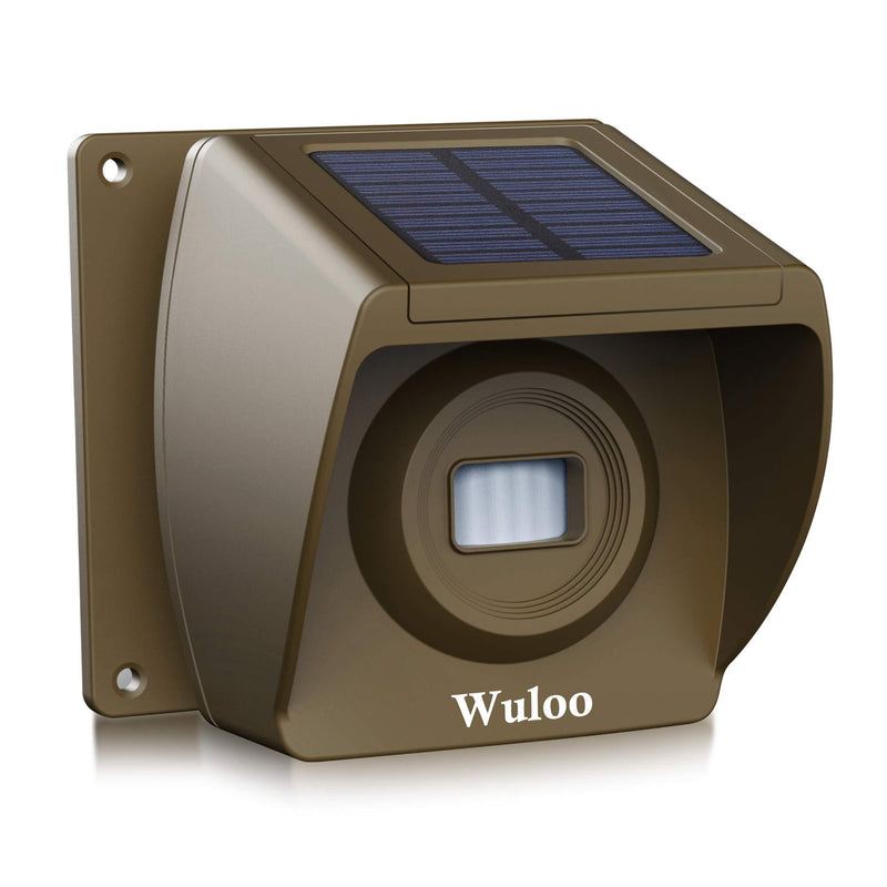 Solar Wireless Driveway Sensor with 1/3 Mile Range 2000mAh Rechargeable Battery, Motion Sensor Alarm Outdoor Detector for Expanding Wuloo Driveway Alarm (Only Sensor, CAN NOT Work Without Receiver) Sensor-Brown
